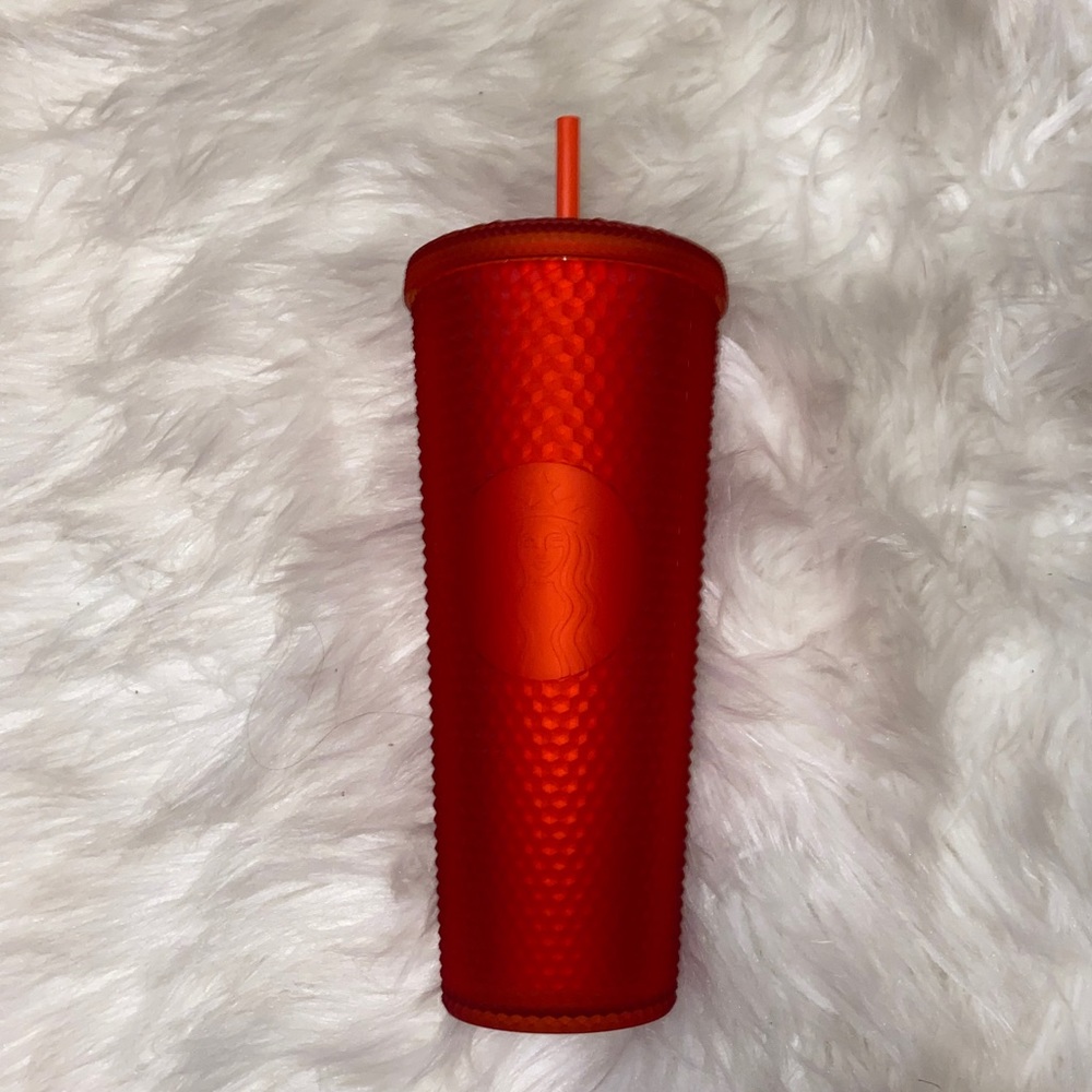 Starbucks cup red matte studded tumbler